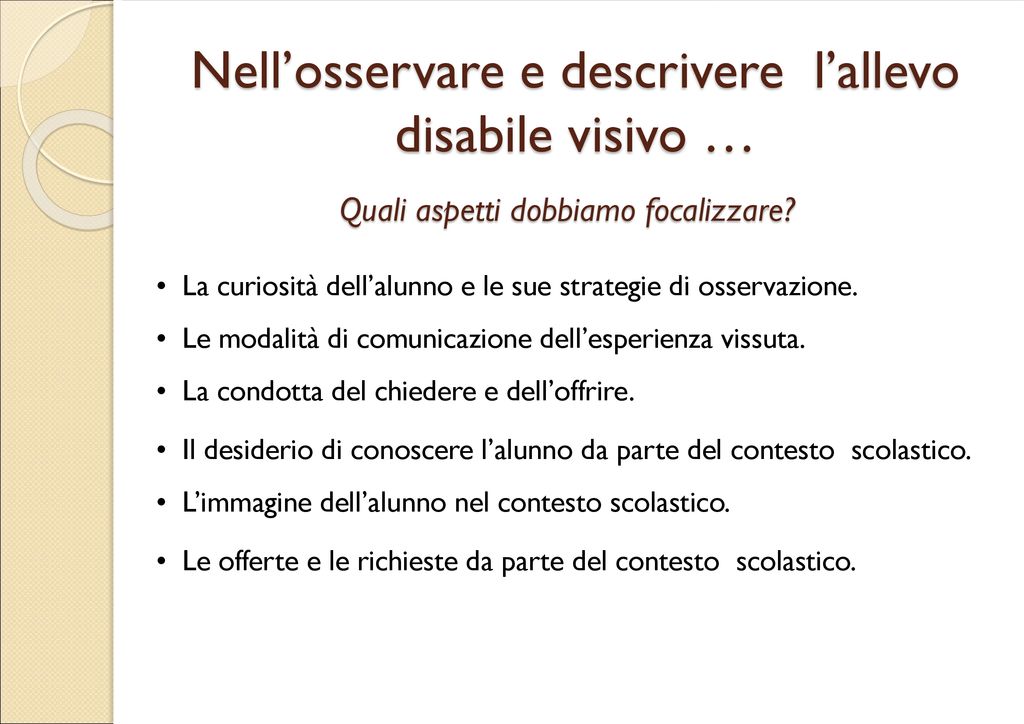 Corso Di Formazione Sulla Disabilit Visiva Ppt Scaricare